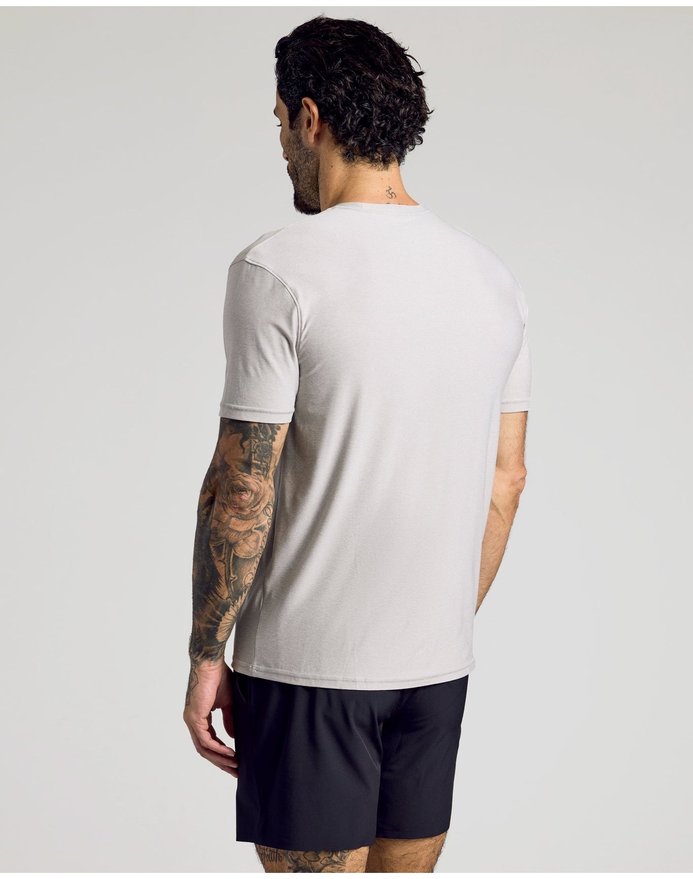 Active Crew Neck Tee | Light Heather Gray