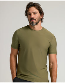 Active Crew Neck Tee | Military Green