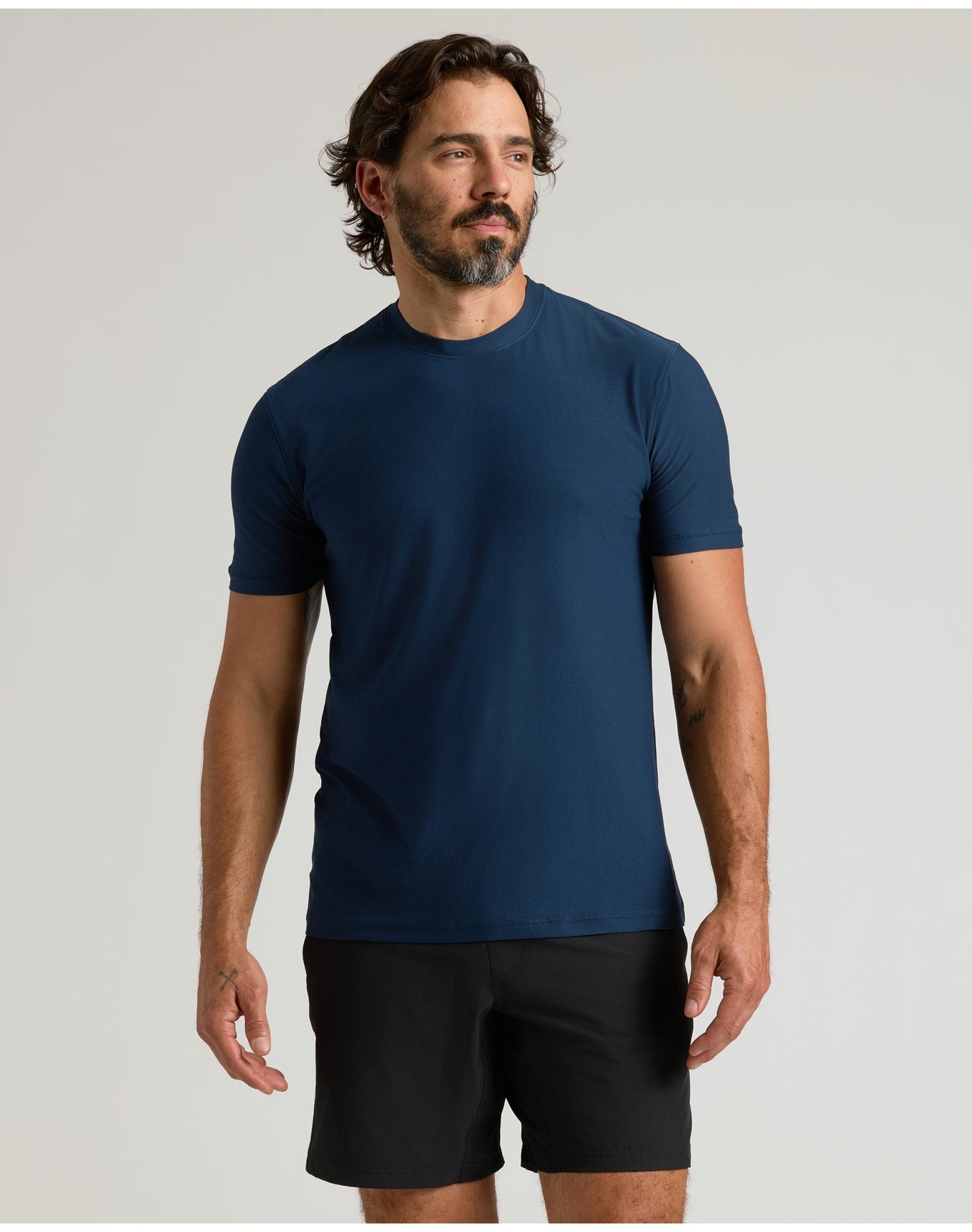 Active Crew Neck Tee | Navy