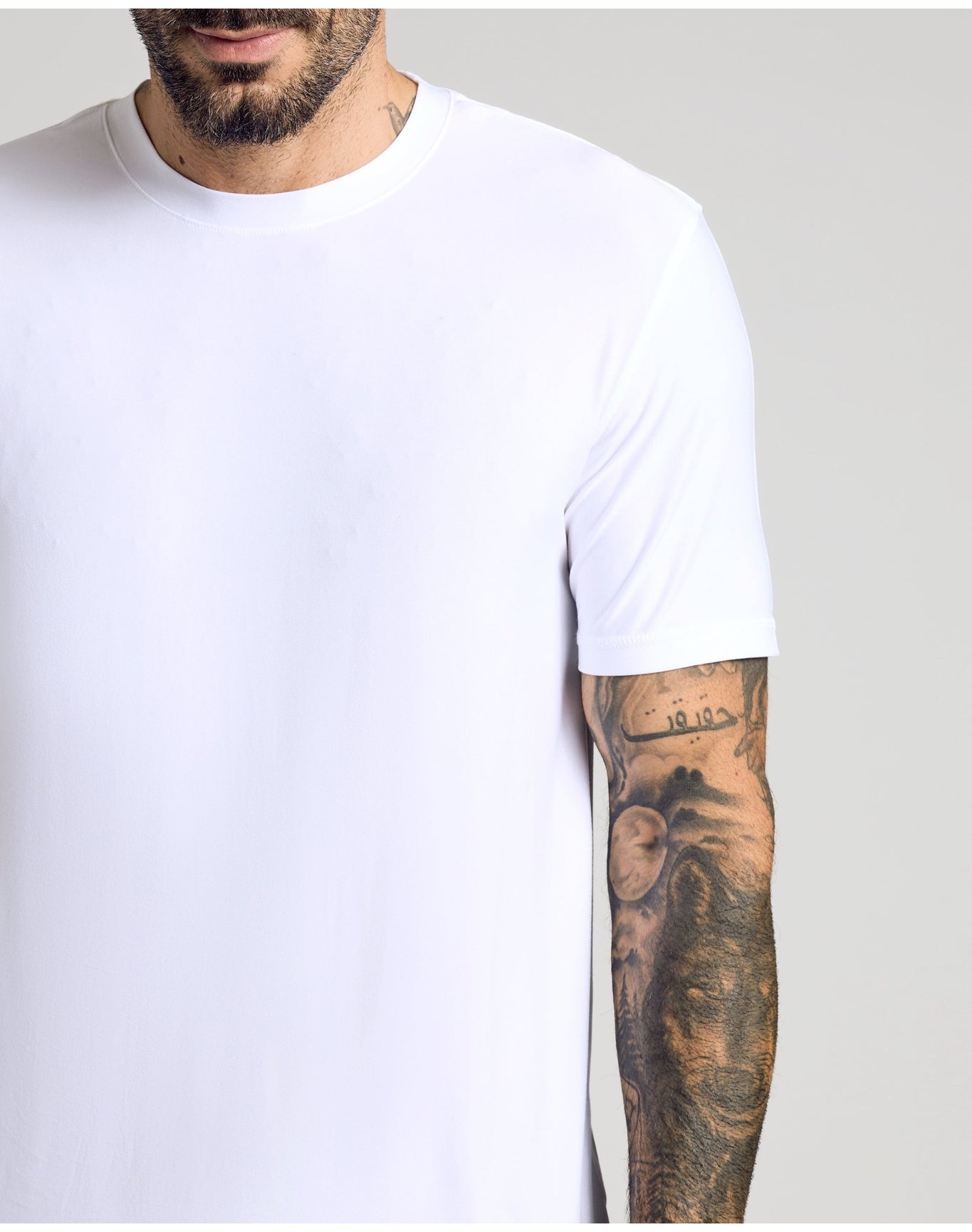 Active Crew Neck Tee | White