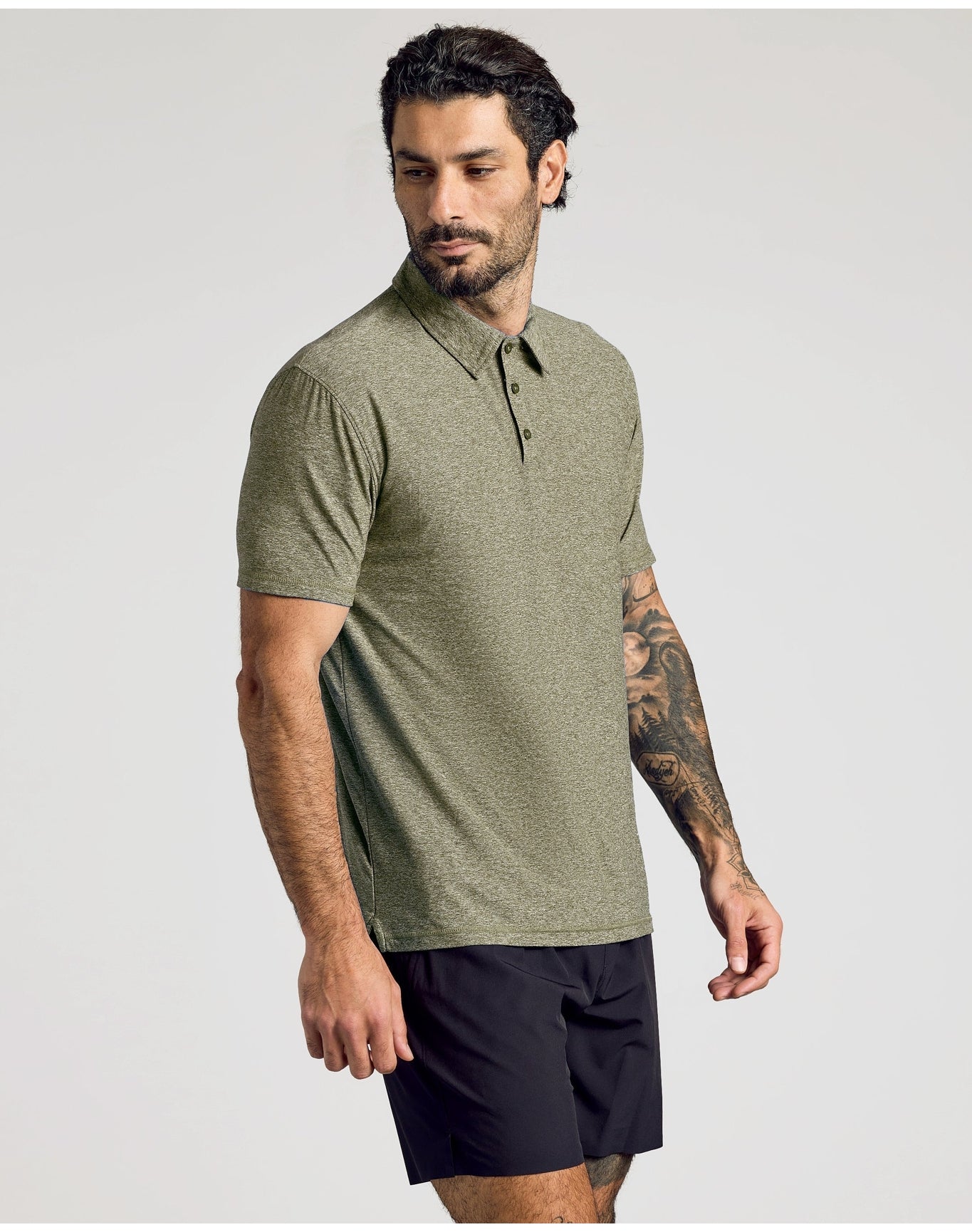 Active Polo 2.0 | Heather Military Green
