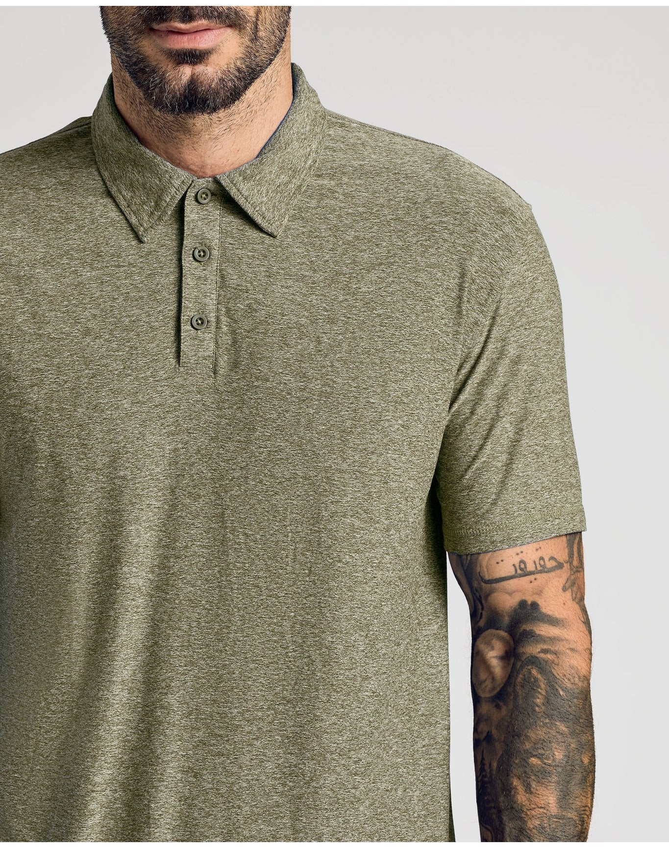 Active Polo 2.0 | Heather Military Green
