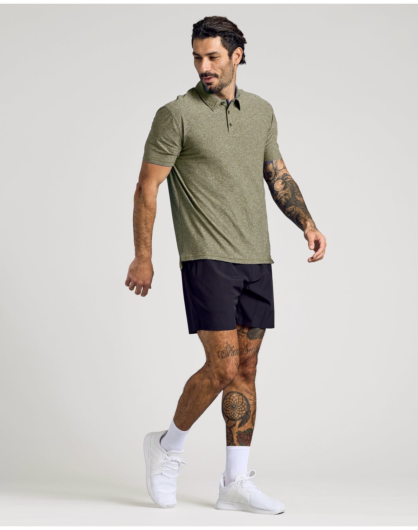 Active Polo 2.0 | Heather Military Green