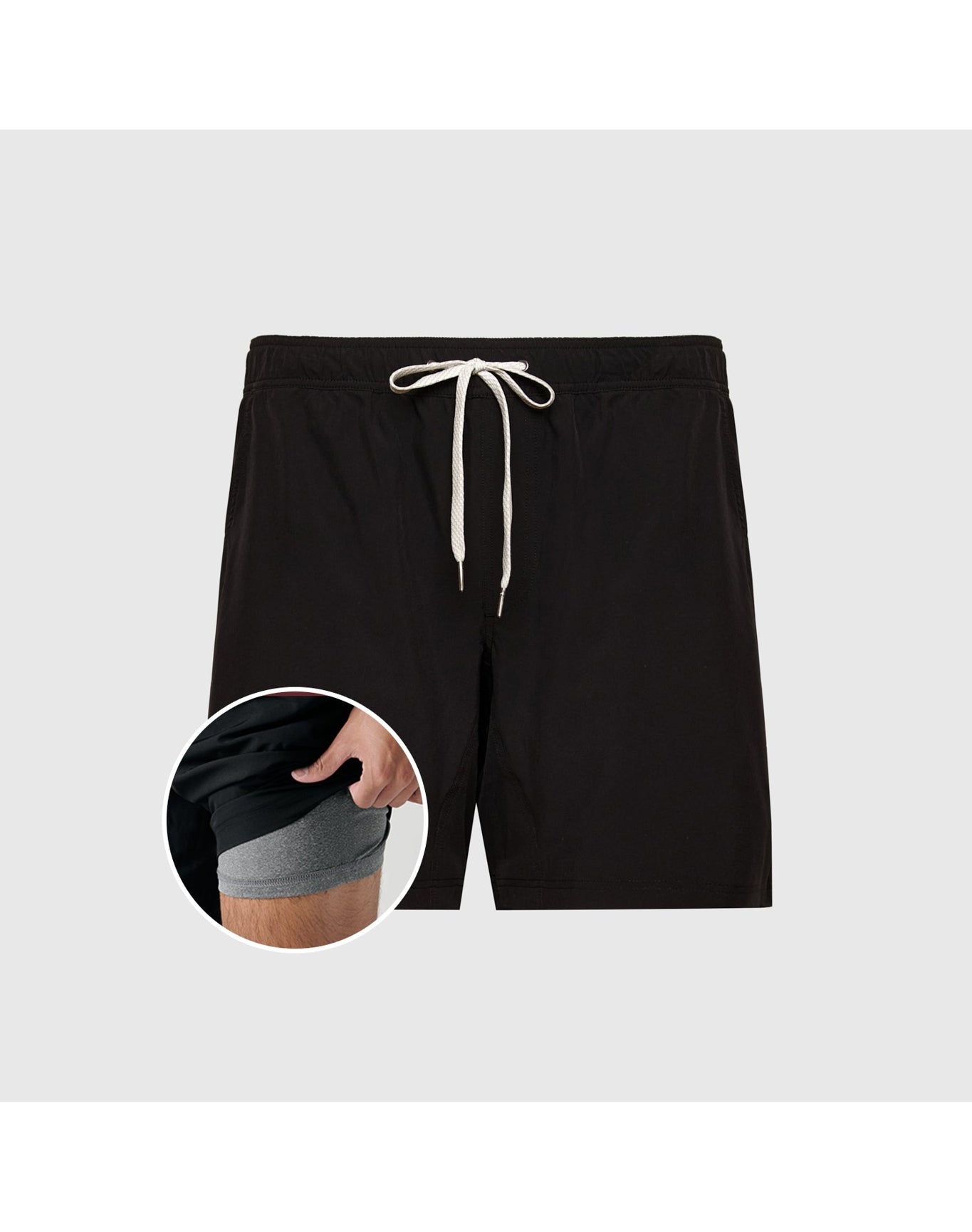 Active Quick Dry Shorts with Liner | Black