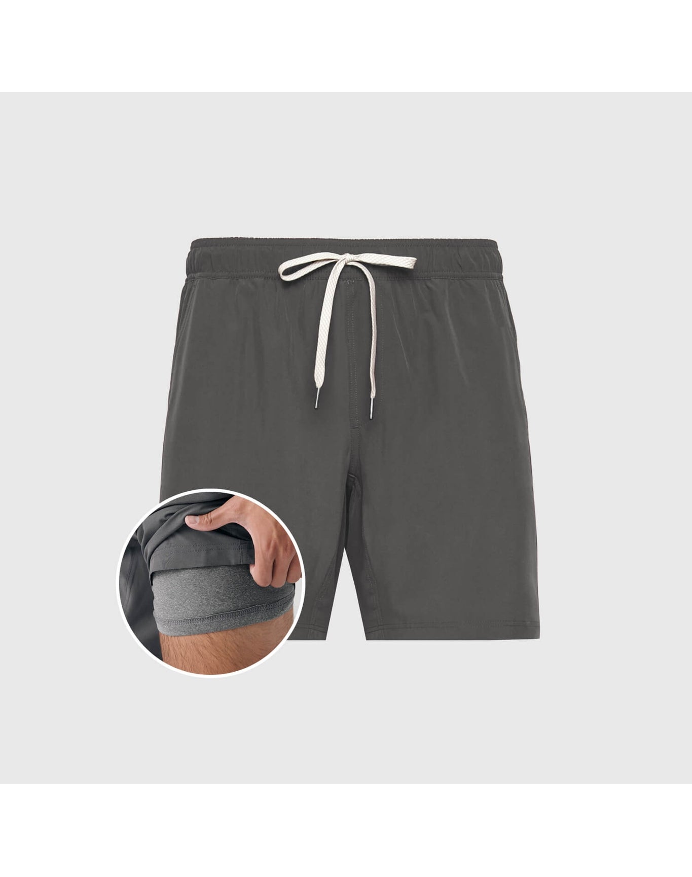 Active Quick Dry Shorts with Liner | Carbon