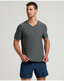 Active V-Neck | Charcoal Heather Gray
