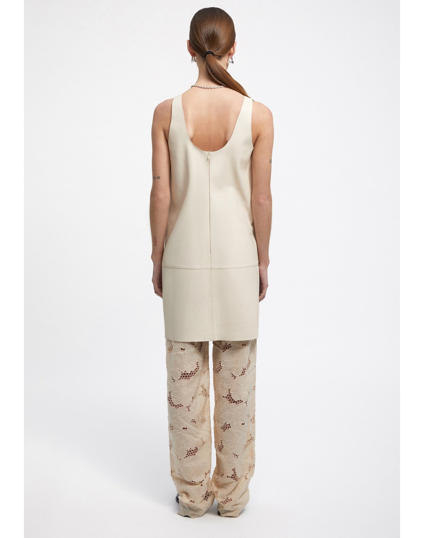 Adella | Leather Mini Dress | Buttermilk