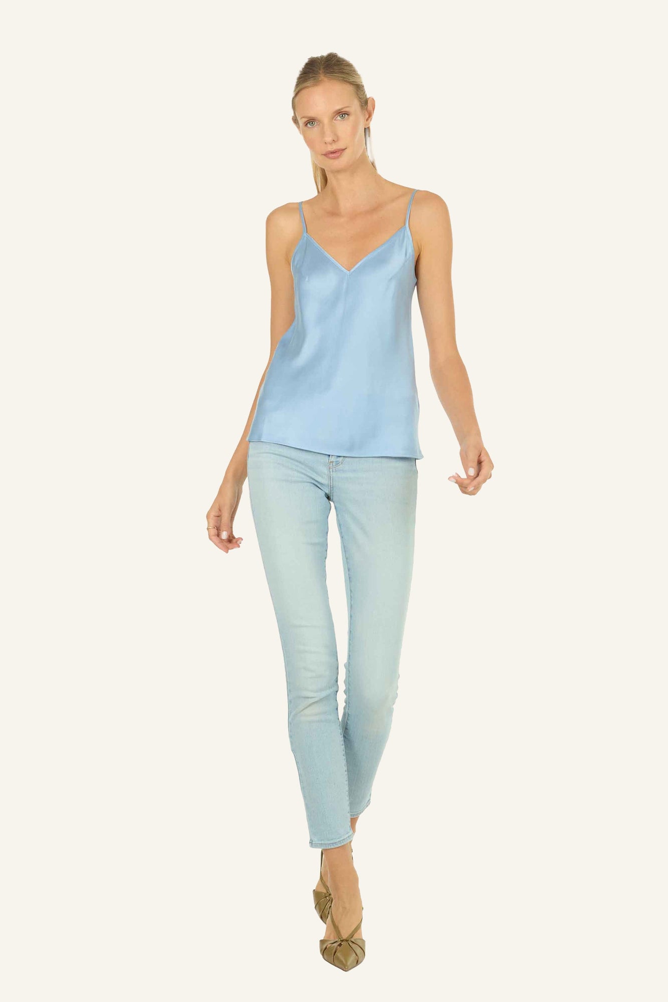 Adina Cami Top | Columbia Blue