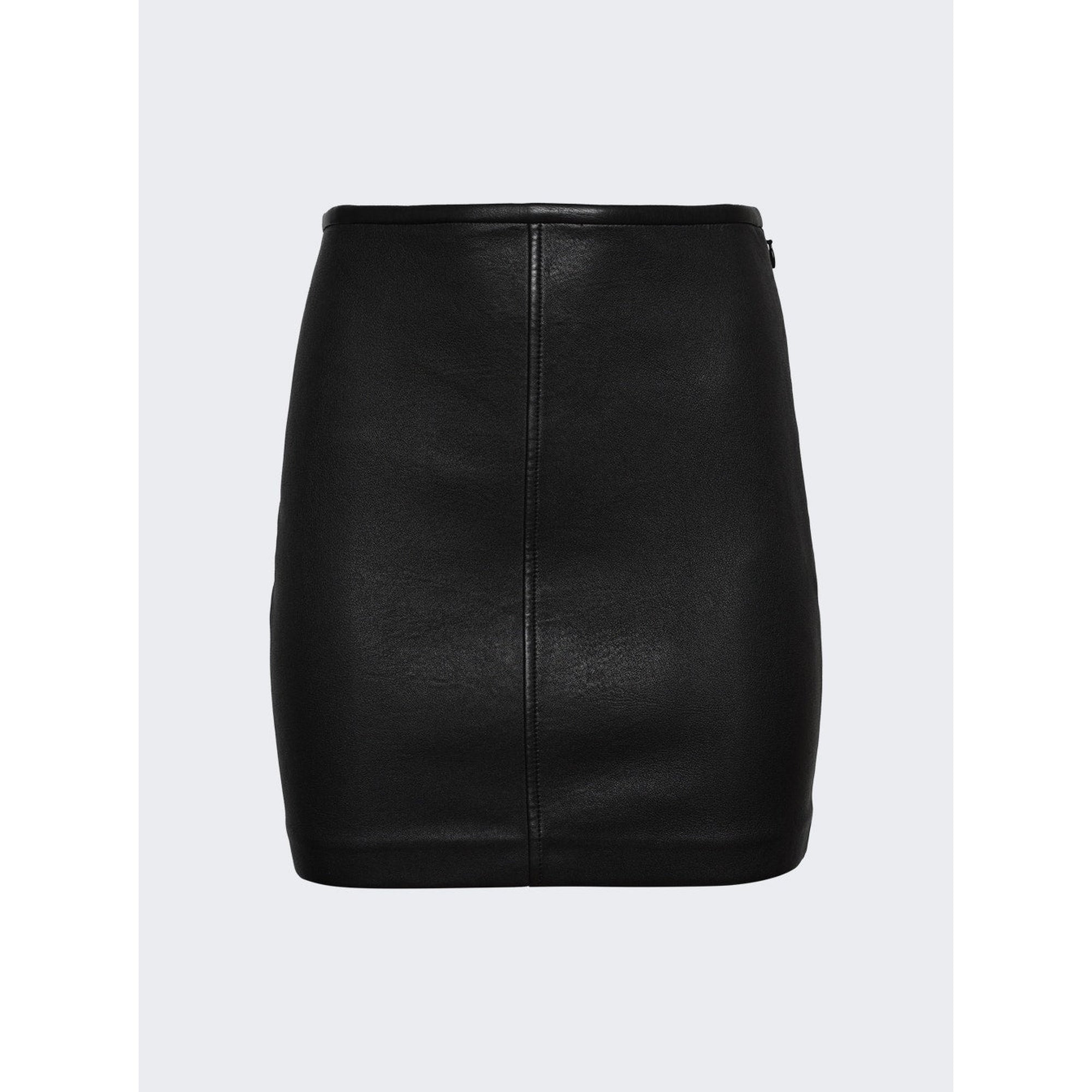 Alexander Wang | Leather Bodycon Mini Skirt Black