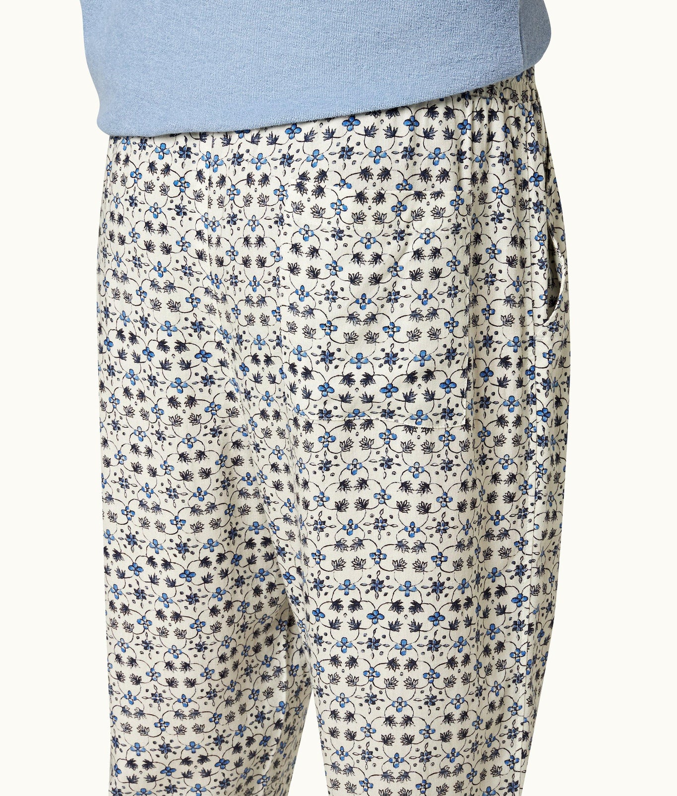 Alfred Fiore Print Relaxed Fit Lounge Trousers | Cashew