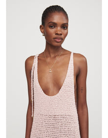 Almond | Knit Maxi Dress | Pale Rose