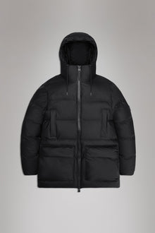 Alta Long Puffer Cargo Jacket | Black