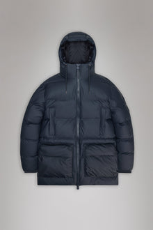 Alta Long Puffer Cargo Jacket | Navy