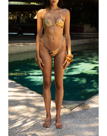 Aluna Swim Bottom | Gold