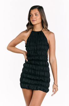 Amory Halter Party Mini Dress | Black