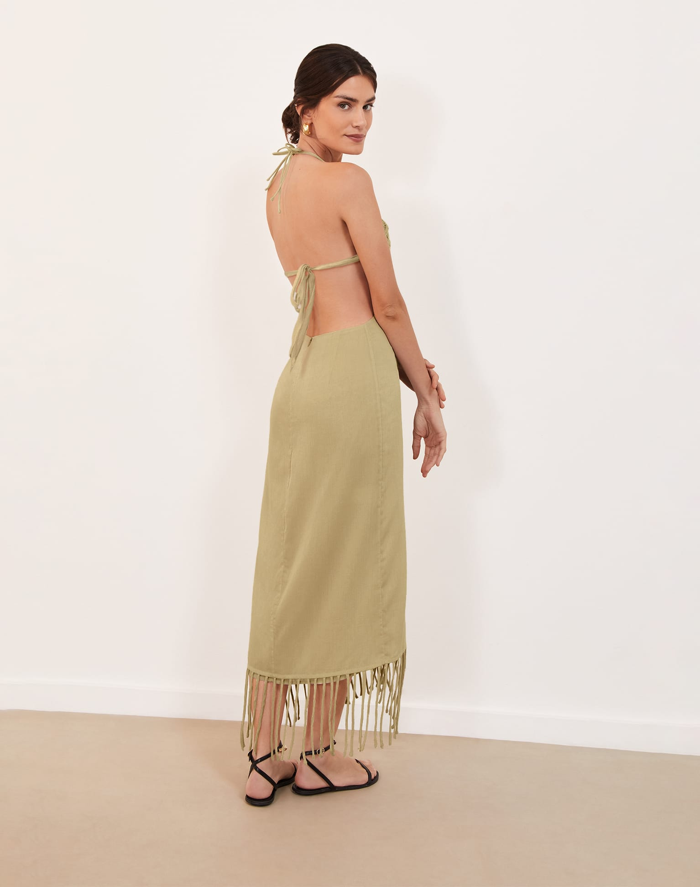 Amra Midi Dress | Olivine