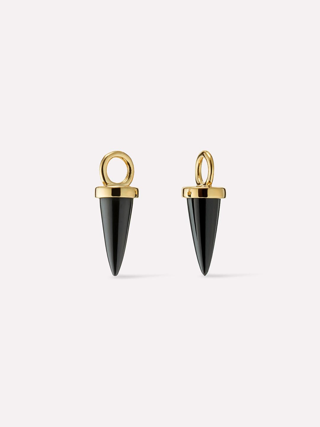 Earring Charms | 14K Gold on Brass | Onyx