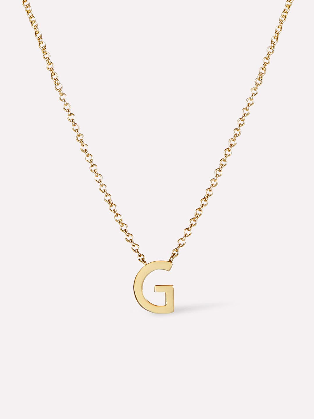 Gold Initial Necklace - Letter Necklace | 14K Gold on Sterling Silver