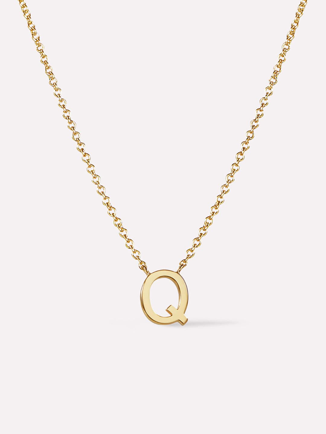 Gold Initial Necklace - Letter Necklace | 14K Gold on Sterling Silver