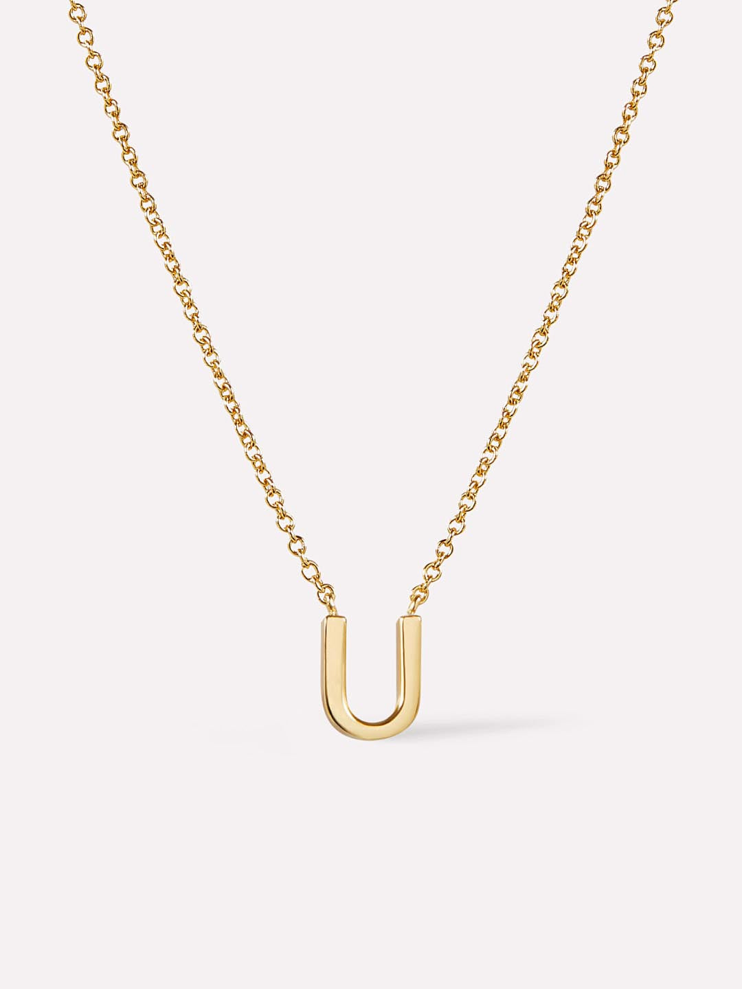 Gold Initial Necklace - Letter Necklace | 14K Gold on Sterling Silver