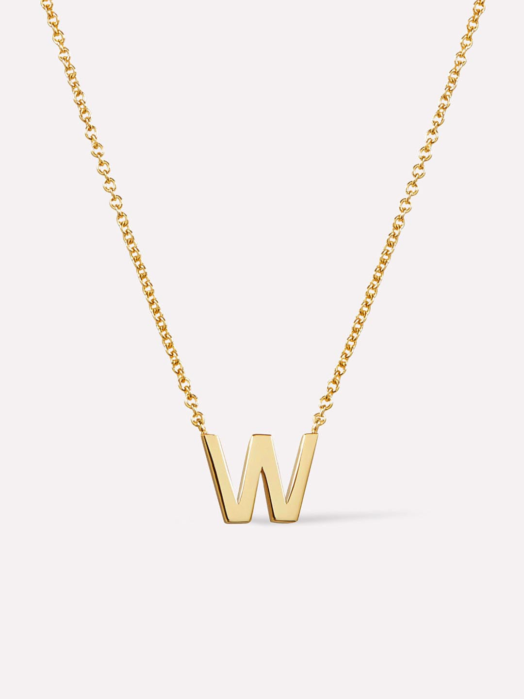 Gold Initial Necklace - Letter Necklace | 14K Gold on Sterling Silver