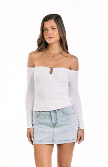 Anabel Long Sleeve Top | White