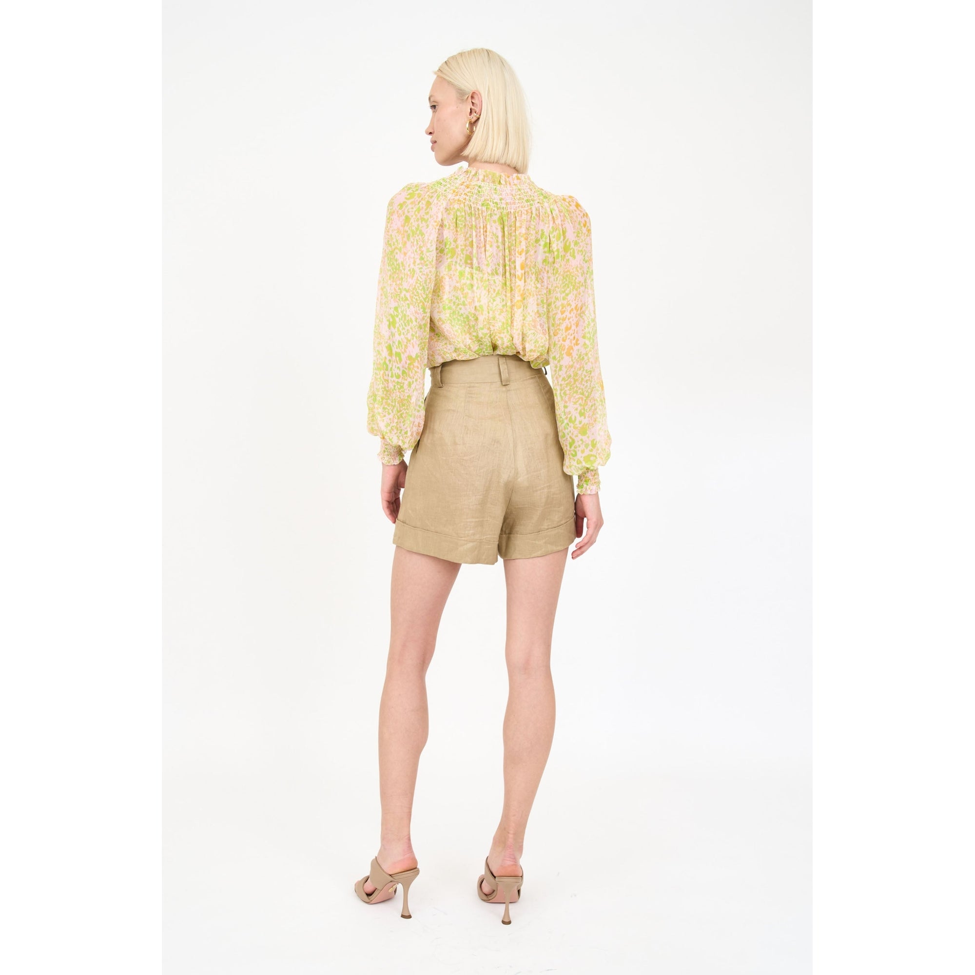 Andrea Blouse | Lime Leopard