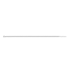 Lab Grown White Sapphire Tennis Anklet Vermeil White Gold