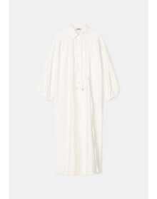 Ann | Linen Shirt Dress | White