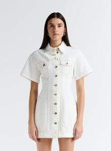 Ollie Dress | White Denim