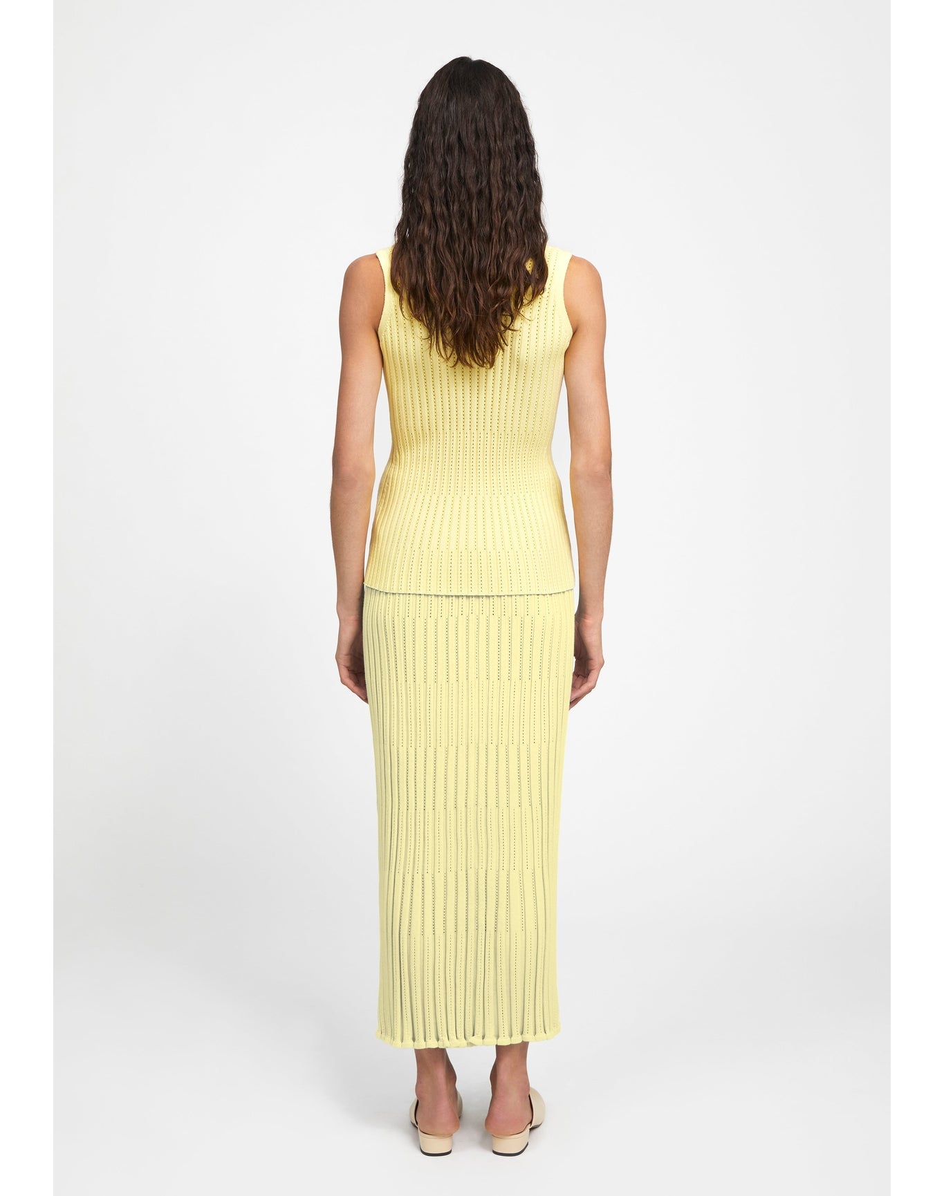 Aria | Knitted Maxi Skirt | Yellow