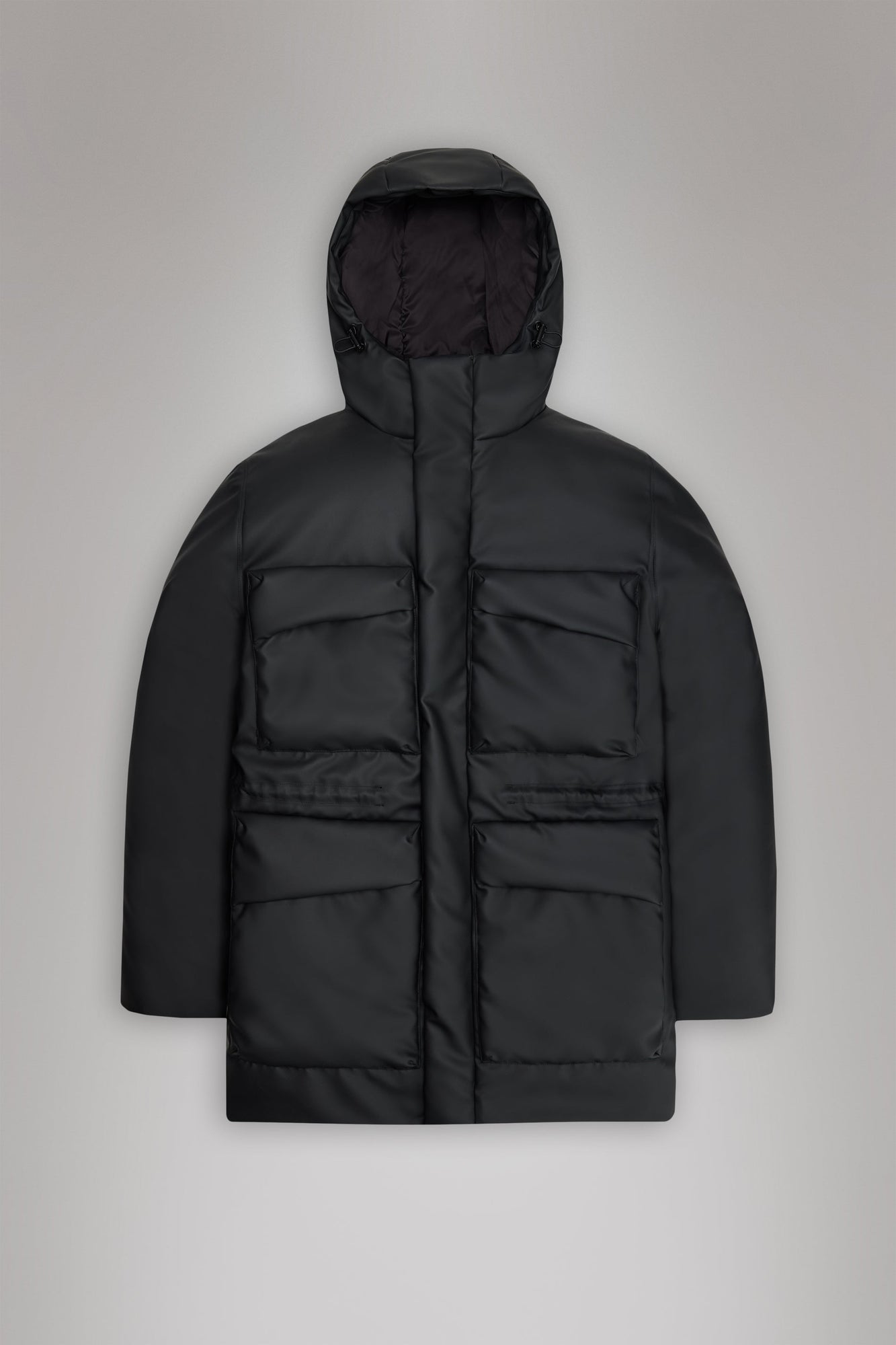 Askim Long Insulated Cargo Jacket | Black