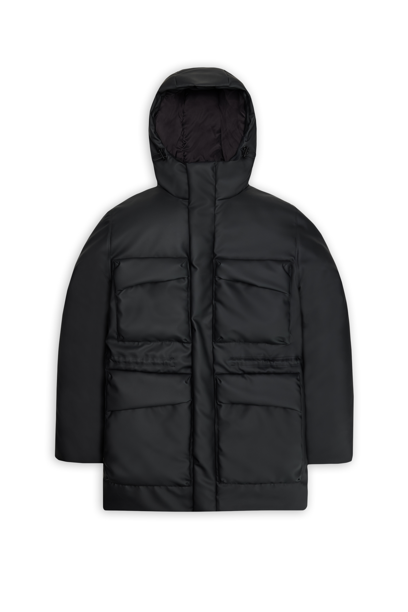 Askim Long Insulated Cargo Jacket | Black