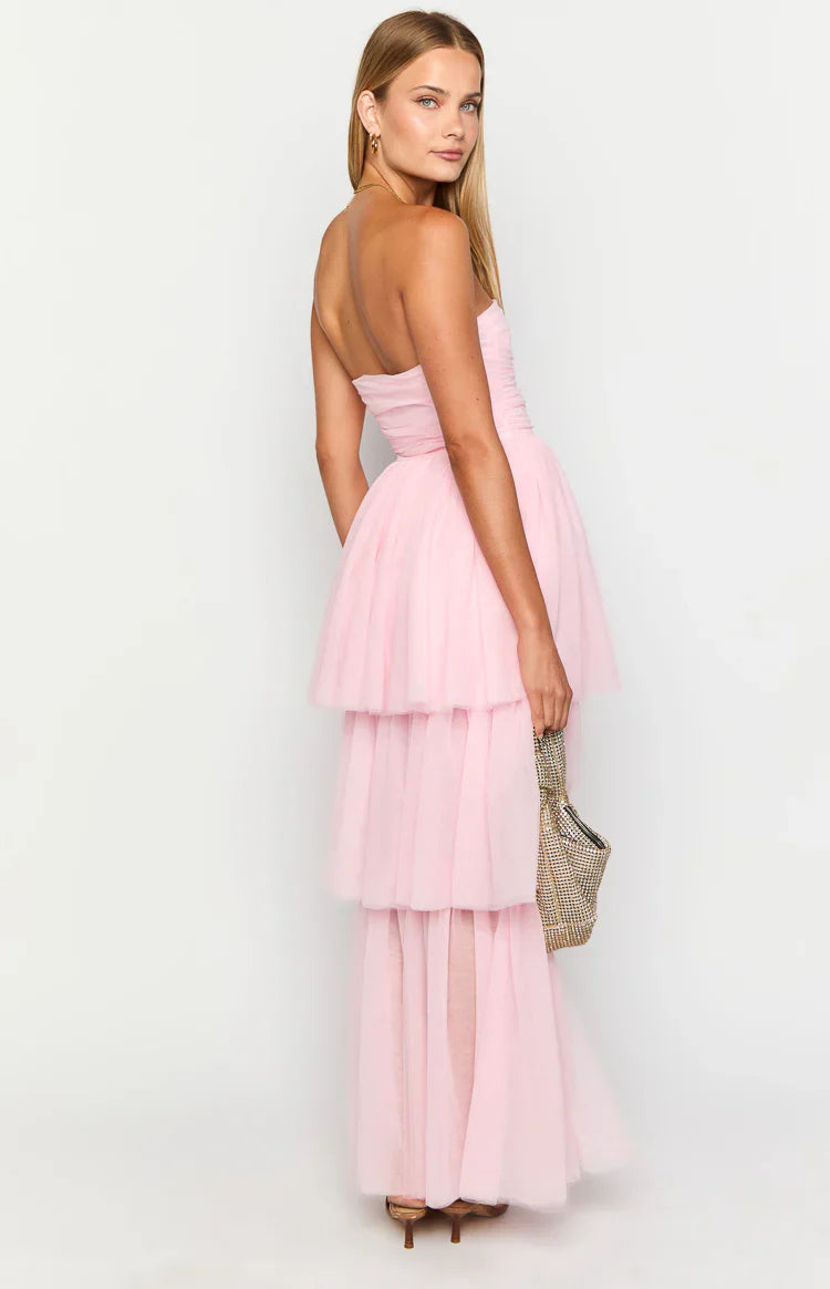 Avery High Low Maxi Dress | Pink