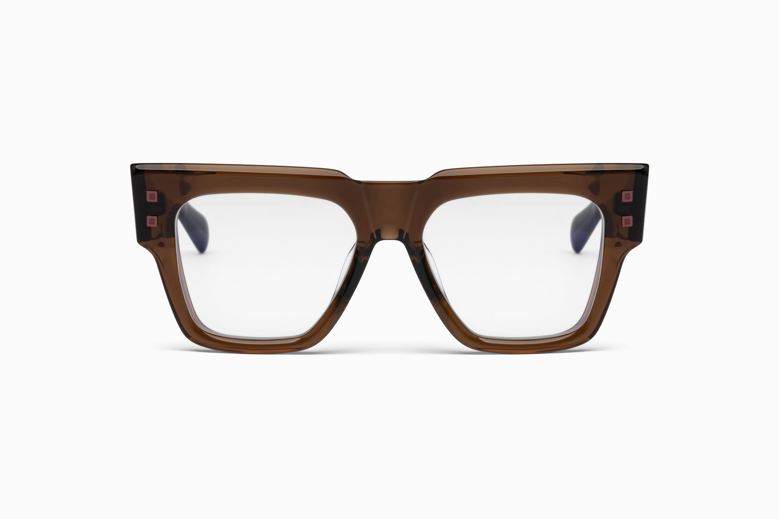 Unisex | B - Army Optical | Crystal Brown - Copper - Clear Lenses | Clear