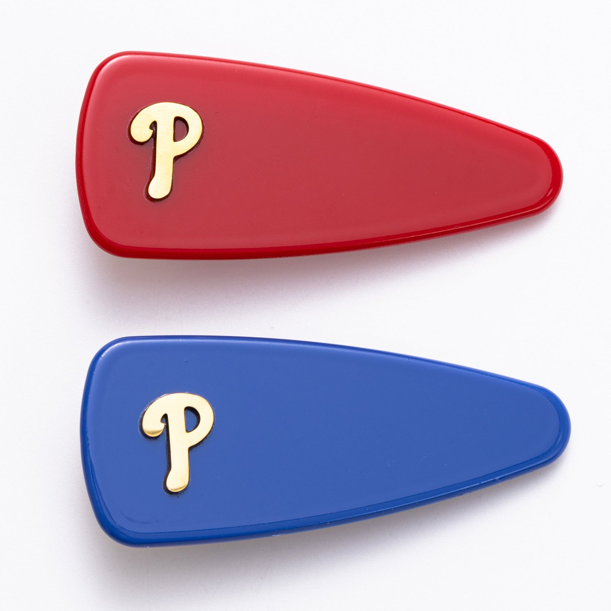 Bijoux Sport by Luv Aj MLB Mini Logo Hair Clip Set | Set of 2 Hair Clips | Philadelphia Phillies