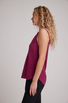 Frayed Cami - Dark Magenta