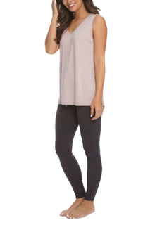 Womens | Sleeveless Modal V-Neck | Faded Rose