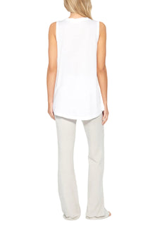 Womens | Sleeveless Modal V-Neck | White
