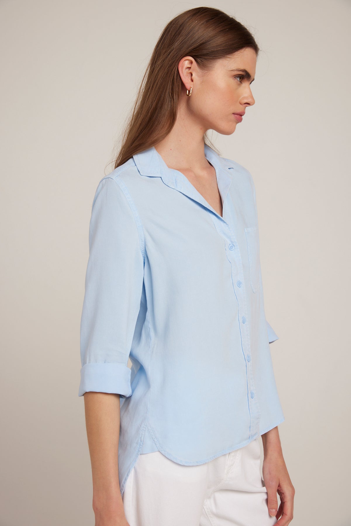 Shirt Tail Button Down | Blue Oasis