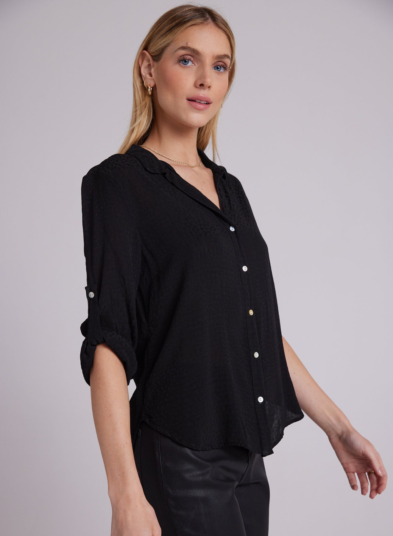 Capri Button Down - Black