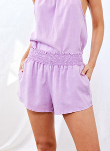 Smocked Waist Short | Orchid Blush