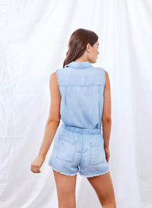 Frayed Pocket Short | Salt Spray Wash