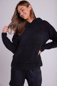 Slouchy Hoodie  Swater - Black