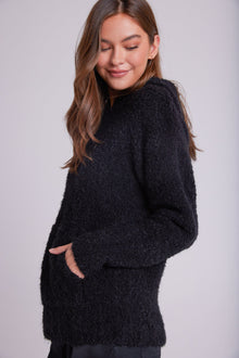 Slouchy Hoodie  Swater - Black