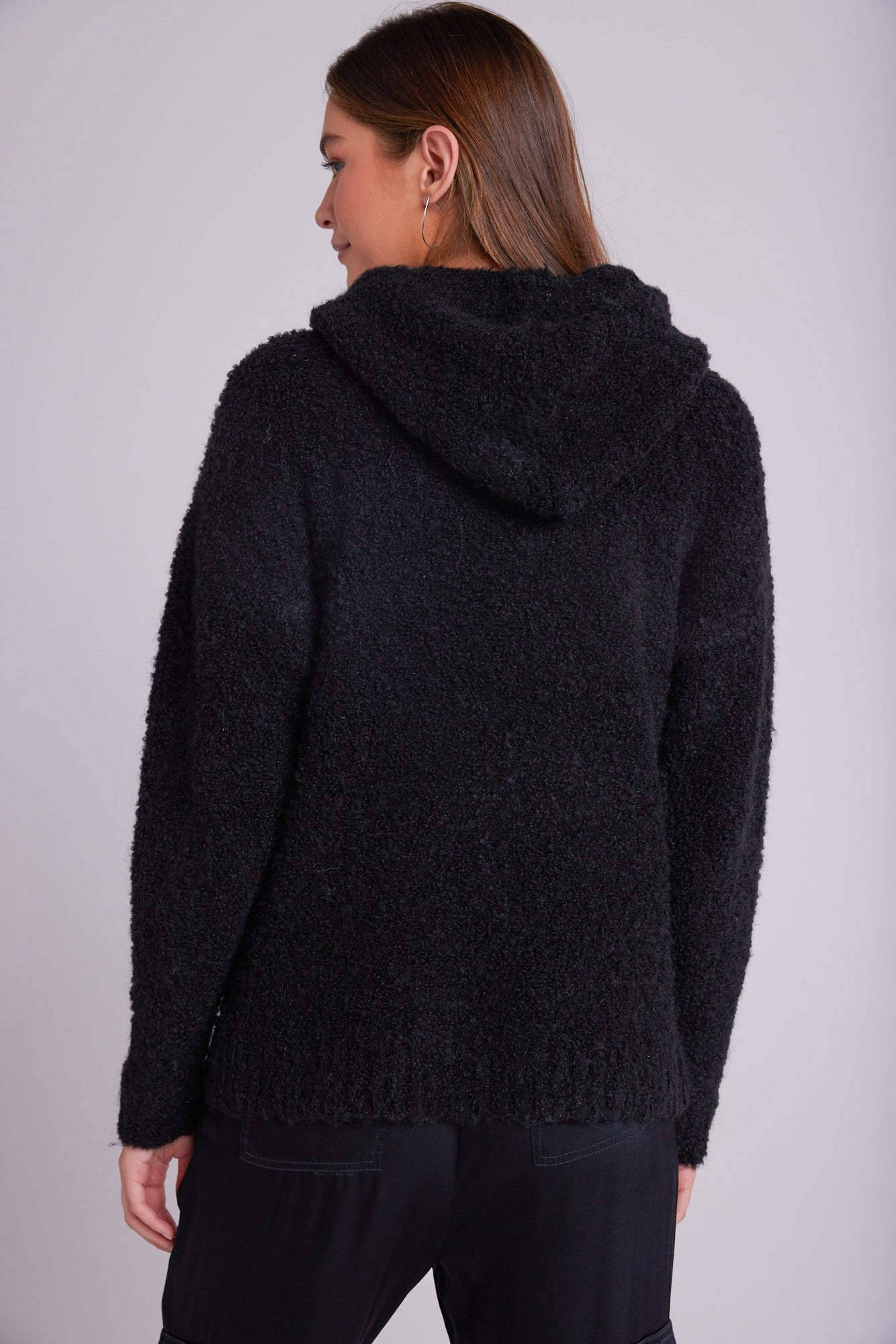 Slouchy Hoodie  Swater - Black