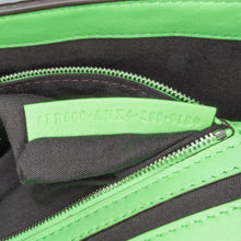 Fendi | Pre-Owned Zucca Embossed Stitched Leather Baguette Satchel - I | Green/Light Green