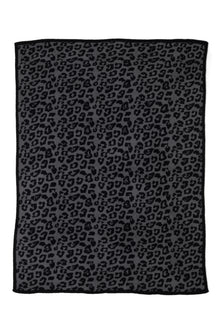 CozyChic Barefoot in the Wild Adult Throw - Leopard | Charcoal/Black