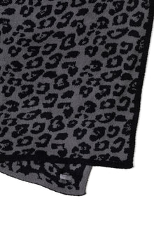 CozyChic Barefoot in the Wild Adult Throw - Leopard | Charcoal/Black