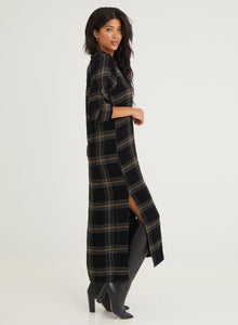 Duster Dress - Black Honey Plaid